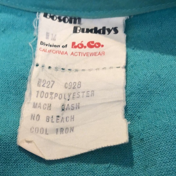 Vintage Terry Cloth V Neck Dress in Seafoam Green - Picture 7 of 8